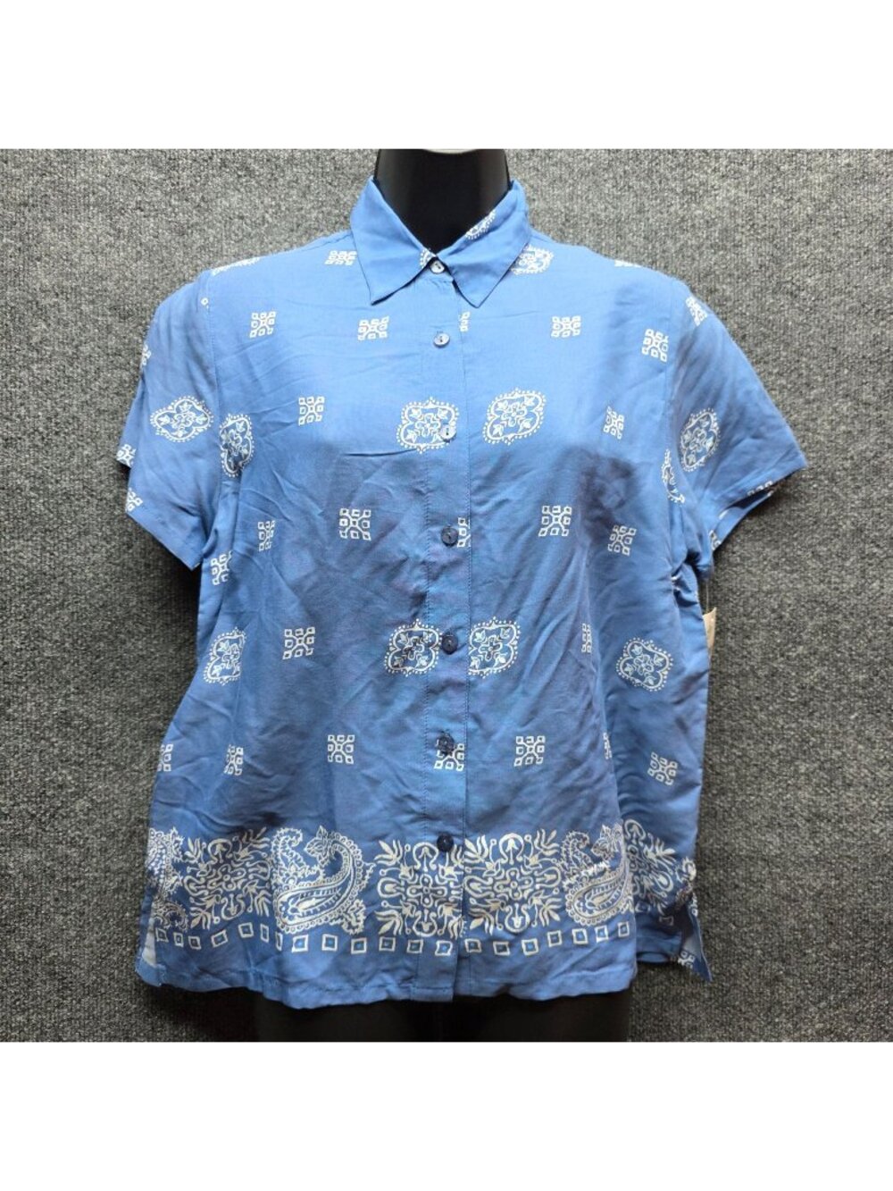 Rafael Button Up Shirt S Blue Bandana Coastal Western Rodeo Country Americana